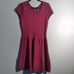Julian Taylor NY Fuchsia Knit Sweater Dress Large